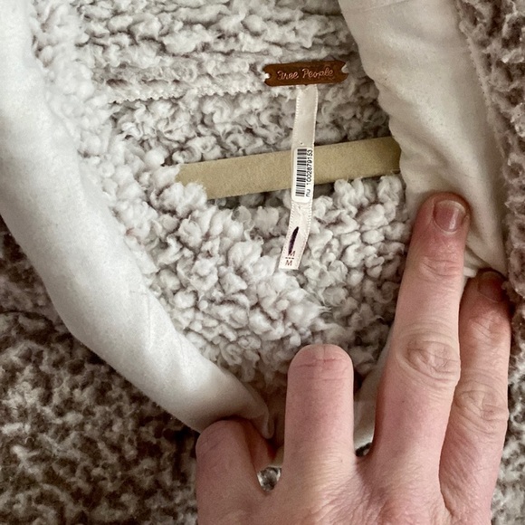 FP FREE PEOPLE BRAND STRETCH BOHO FLEECE PULLOVER SHERPA JACKET SWEATSHIRT TOP M - Picture 13 of 17